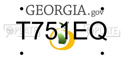 T751EQ Georgia License Plate