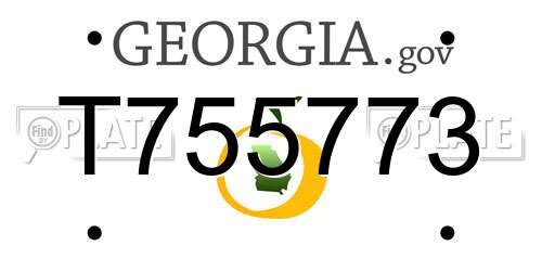 T755773 Georgia License Plate