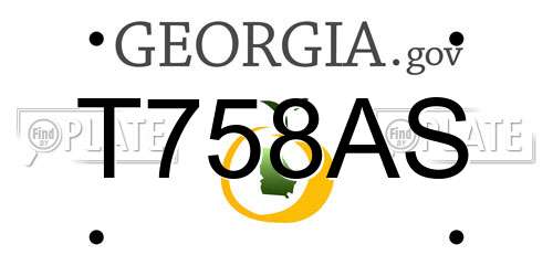 T758AS Georgia License Plate
