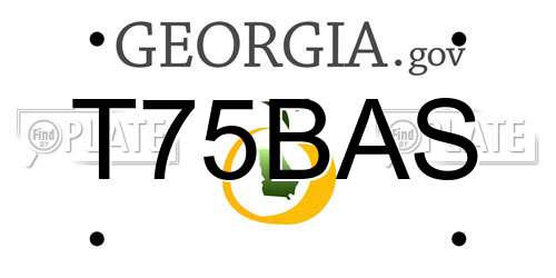 T75BAS Georgia License Plate