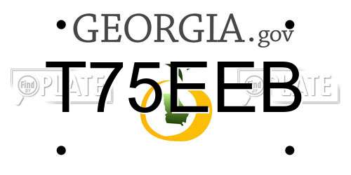 T75EEB Georgia License Plate