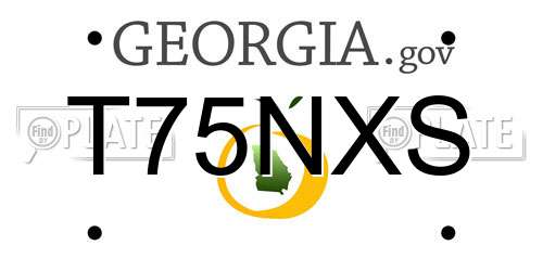 T75NXS Georgia License Plate