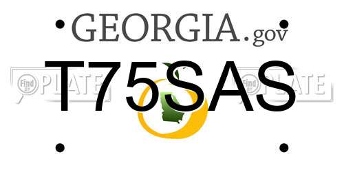 T75SAS Georgia License Plate
