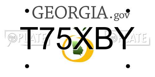 T75XBY Georgia License Plate