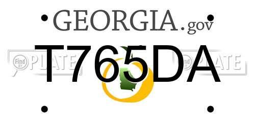 T765DA Georgia License Plate