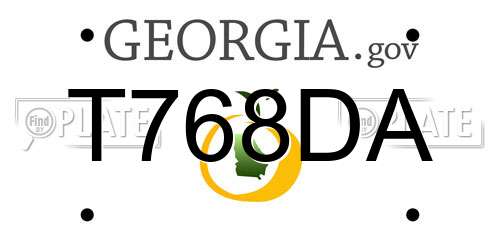 T768DA Georgia License Plate