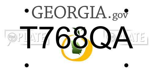 T768QA Georgia License Plate