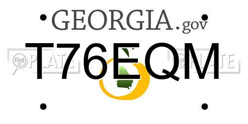 T76EQM Georgia License Plate