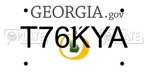 T76KYA Georgia License Plate
