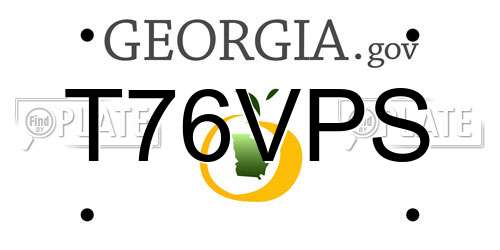 T76VPS Georgia License Plate