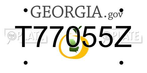 T77055Z Georgia License Plate
