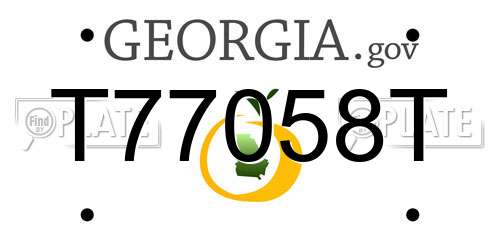 T77058T Georgia License Plate