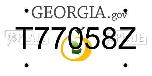 T77058Z Georgia License Plate