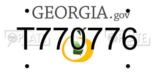 T770776 Georgia License Plate