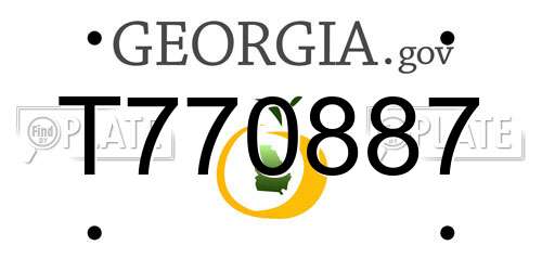 T770887 Georgia License Plate