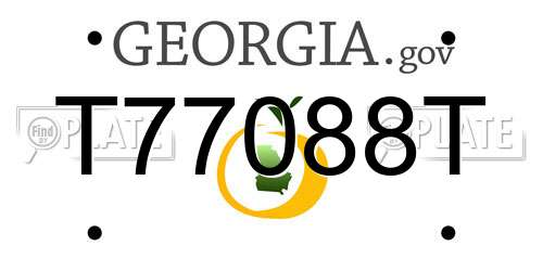 T77088T Georgia License Plate