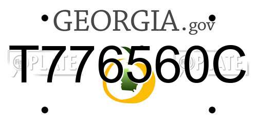 T776560C Georgia License Plate