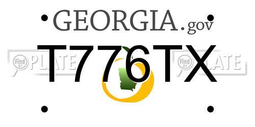 T776TX Georgia License Plate