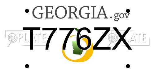 T776ZX Georgia License Plate
