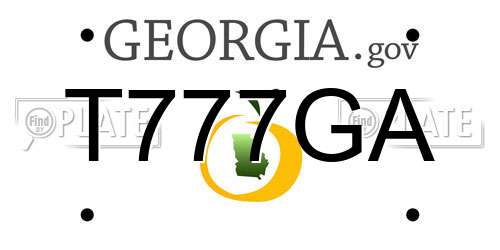 T777GA Georgia License Plate