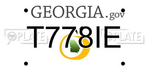 T778IE Georgia License Plate