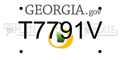 T7791V Georgia License Plate