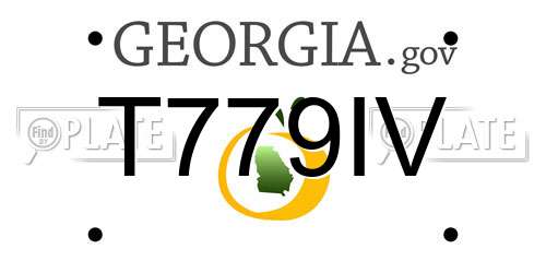 T779IV Georgia License Plate