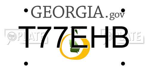 T77EHB Georgia License Plate
