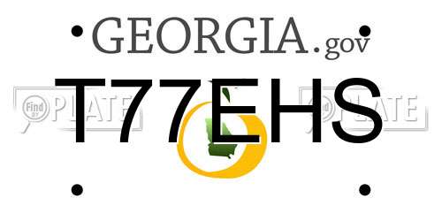 T77EHS Georgia License Plate