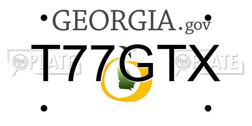 T77GTX Georgia License Plate