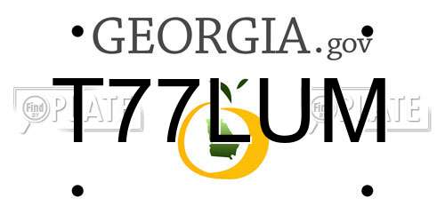 T77LUM Georgia License Plate