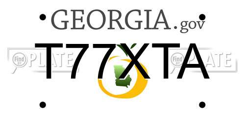 T77XTA Georgia License Plate