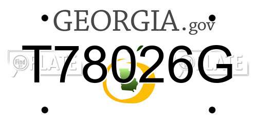 T78026G Georgia License Plate