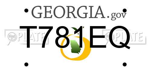 T781EQ Georgia License Plate
