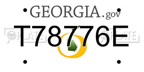 T78776E Georgia License Plate