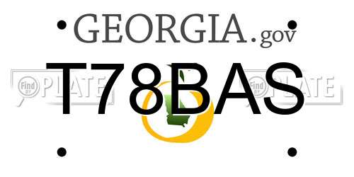 T78BAS Georgia License Plate