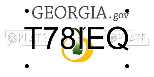 T78IEQ Georgia License Plate
