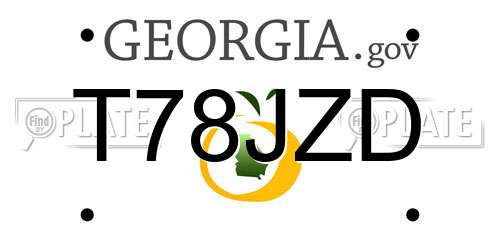T78JZD Georgia License Plate