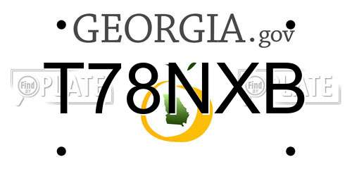 T78NXB Georgia License Plate