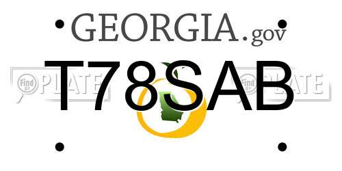 T78SAB Georgia License Plate