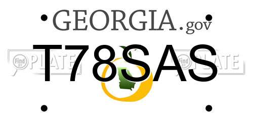 T78SAS Georgia License Plate