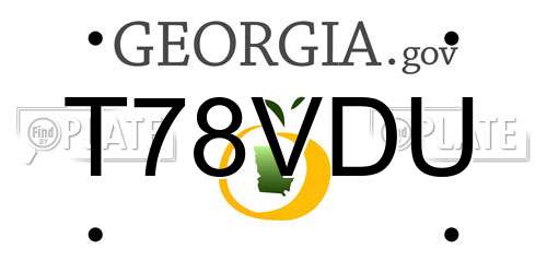 T78VDU Georgia License Plate