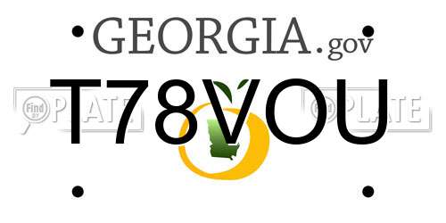 T78VOU Georgia License Plate