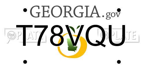 T78VQU Georgia License Plate