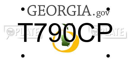 T790CP Georgia License Plate