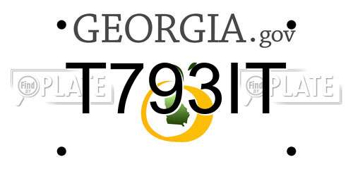 T793IT Georgia License Plate