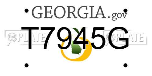 T7945G Georgia License Plate