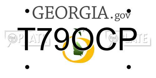 T79OCP Georgia License Plate