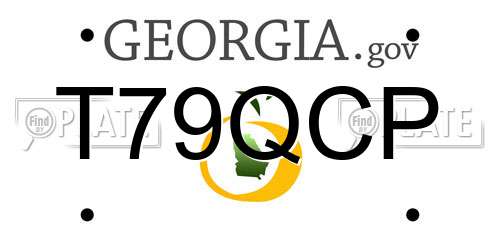 T79QCP Georgia License Plate