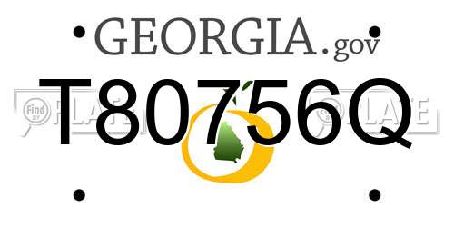 T80756Q Georgia License Plate